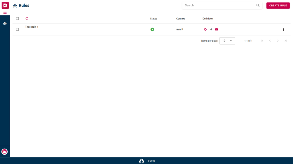 Interface after succesful Login