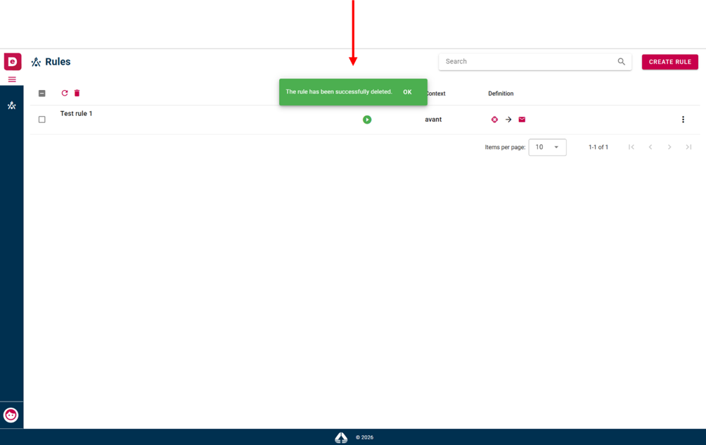 Modal window multiple deletion
